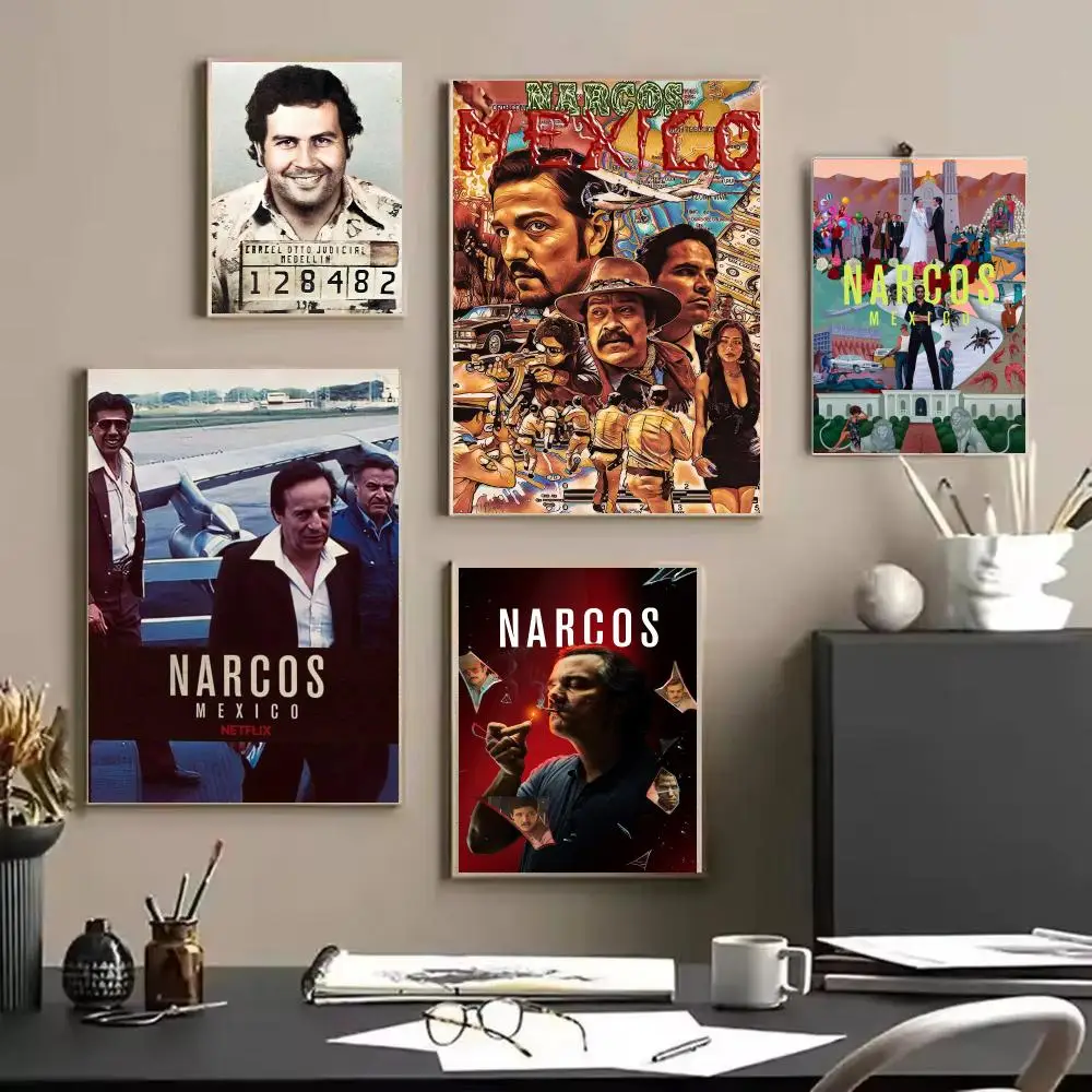 Popular Crime Dramas N-Narcos Poster Modern Aesthetic Wall Art | Stylish Bedroom Home Decor & Unique Gift Ideas