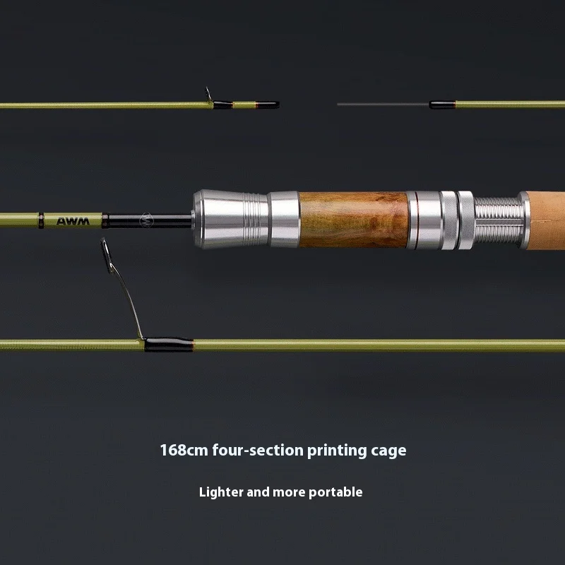 Caña fibra carbono AWM Yagan Stream Ejection ultraligera 4 tramos - imagen 3