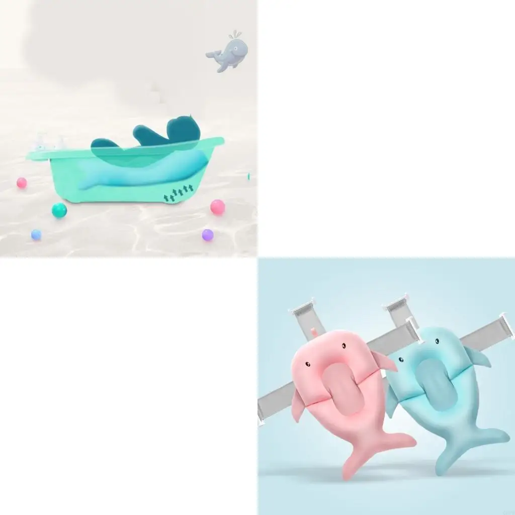 

Newborns Bathing Cushion Ergonomically Designing Baby Bath Pad Unisex Boys Girls Floating Shower Bed Prevent Slips