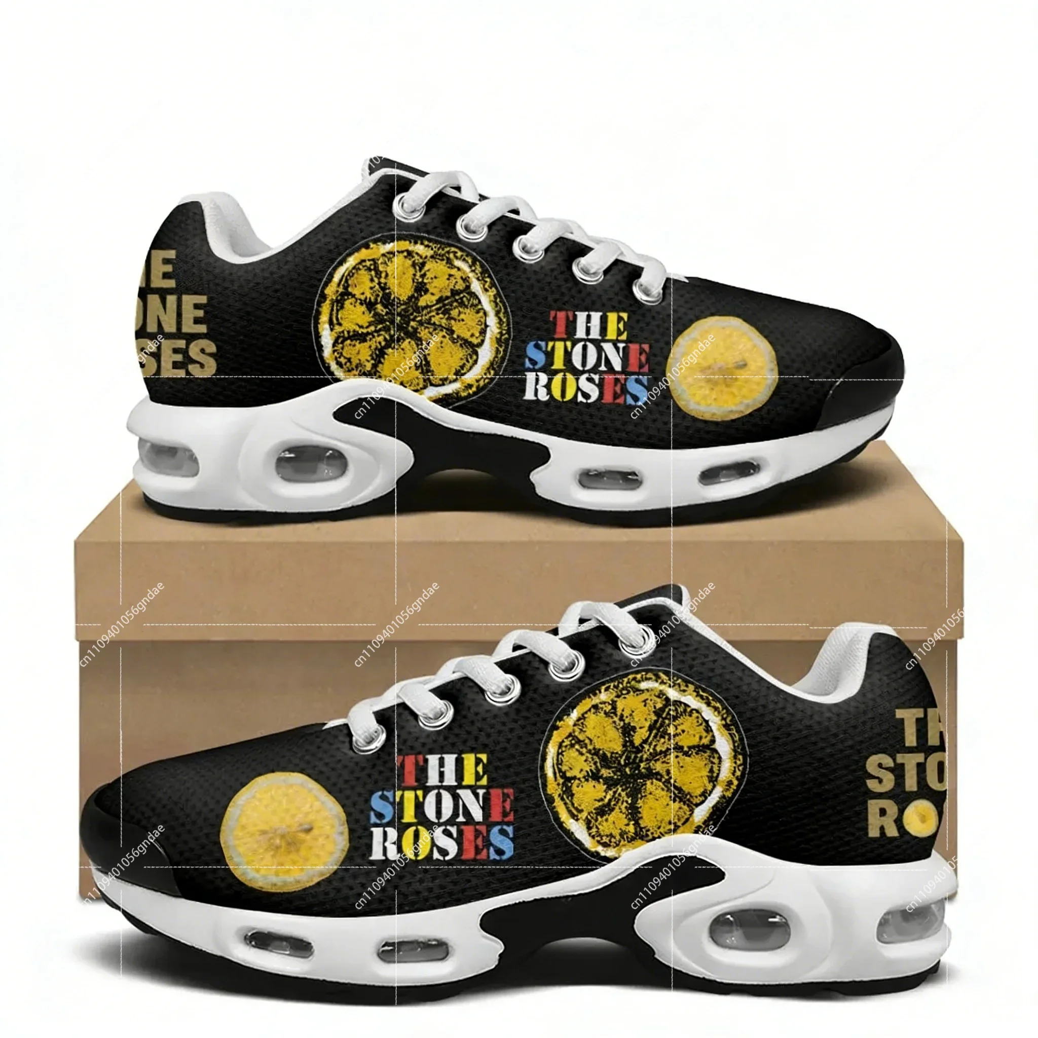 

The Stone Roses Rock Band Hip hop Air Cushion Sneakers Mens Womens Lemon Style Hiking Running Shoes Long distance travel shoes