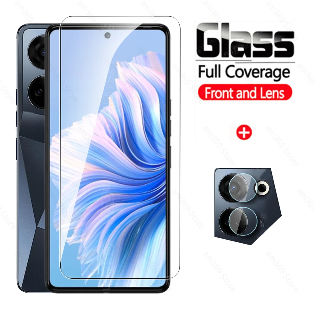 Glass For Tecno Camon 20 Pro 4G Tempered Glass Camera Film Camon20 Premier 20Pro 20Premier 5G 6.67'' Full Cover Screen Protector