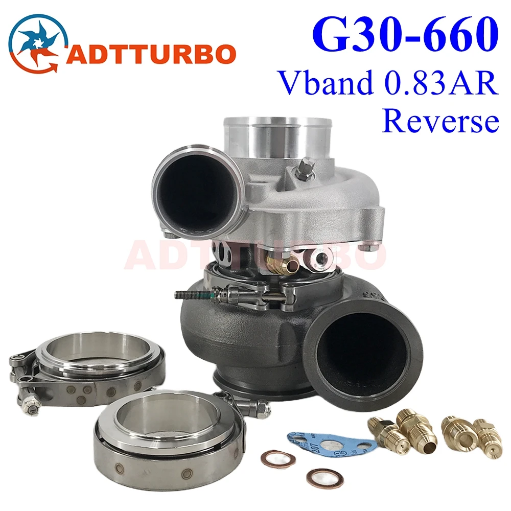 

G30-660 54mm Turbo 0.83AR Reverse Dual V-Band 880704-5002s 880704-5003s 880693-5001s 350-660HP 2.0L-3.5L Ceramic Ball Bearing
