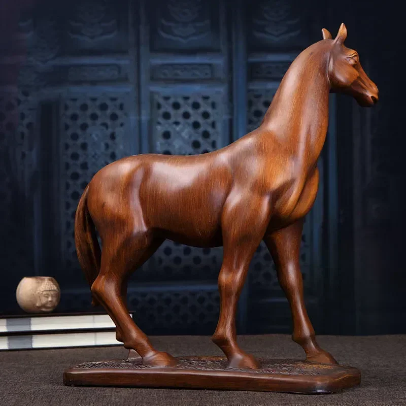 Chinese Horse Sculpture Resin Ornaments Lucky Money Living Room TV Cabinet Desktop Decorations Accessories Home Crafts