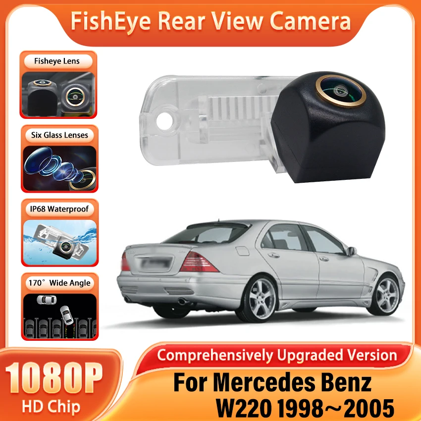 Golden Backup Rear View camera For Mercedes Benz W220 1998 1999 2000 2001 2002 2003 2004 2005 Night Vision license Plate Camera