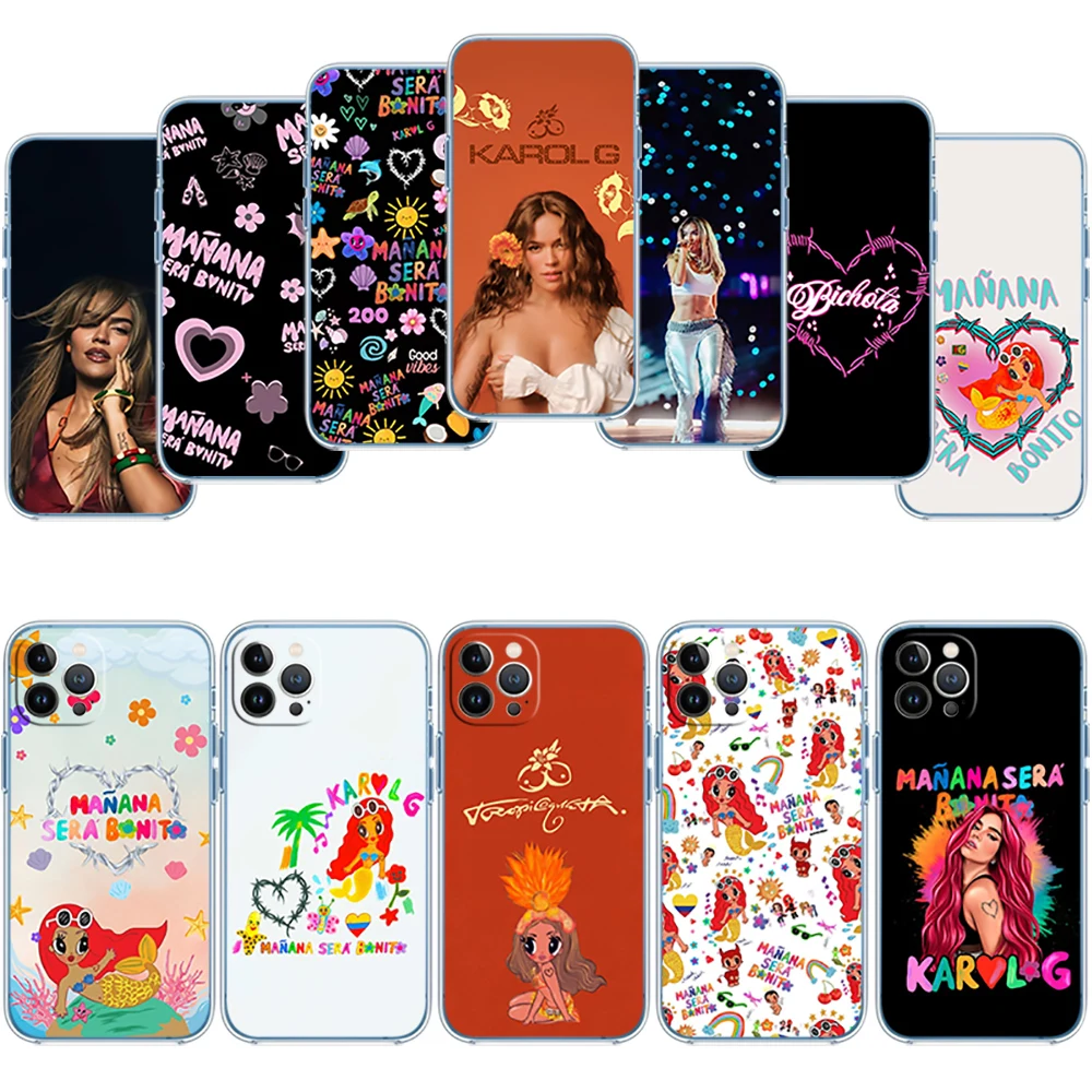 Karol G Transparent Phone Case for Samsung Galaxy A04 A04S A14 A23 A34 A54 M23 M33 M52 M53