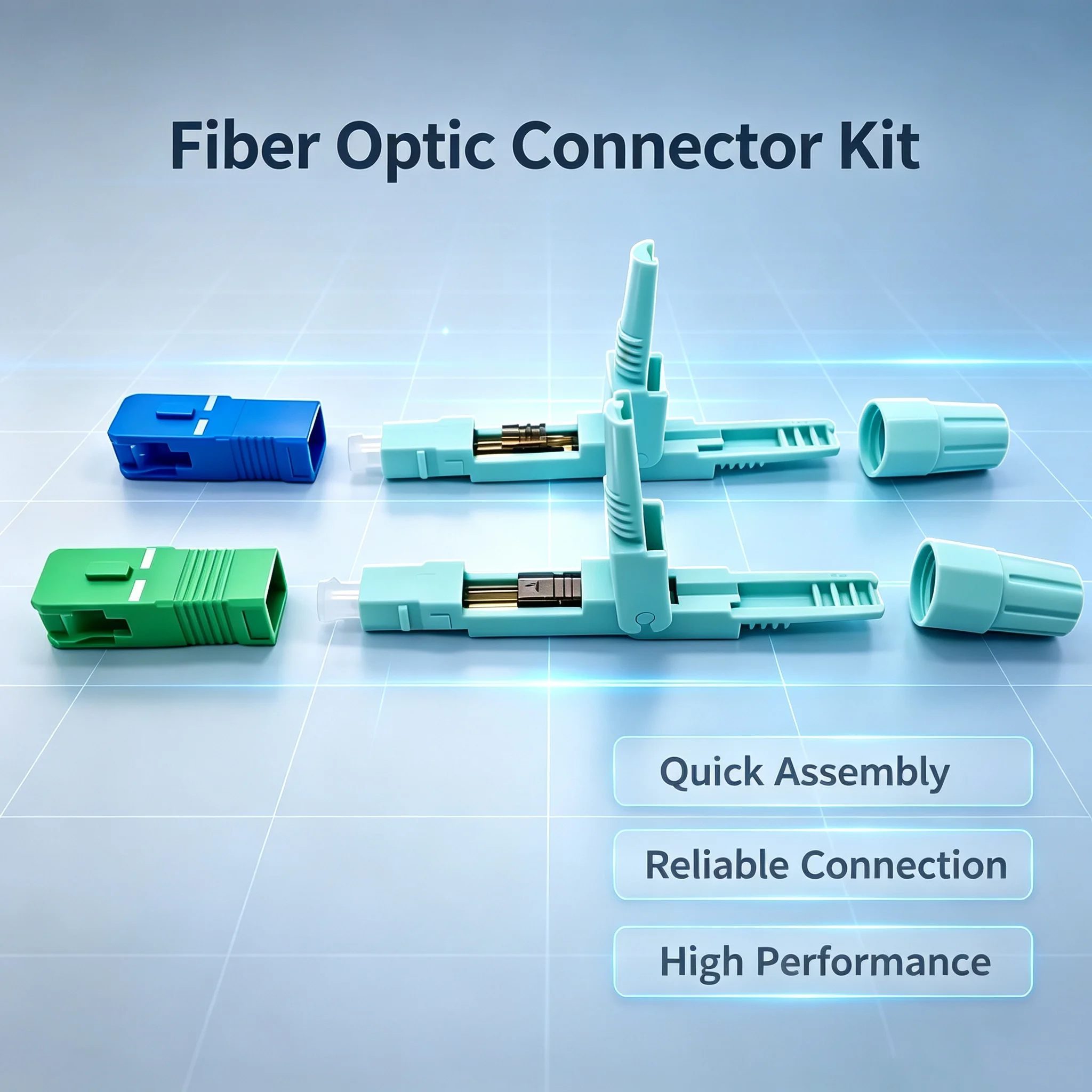 2026 NEW SC APC/UPC 60MM Crocodile version Quick Connector FTTH SM Single ModeFast Connector
