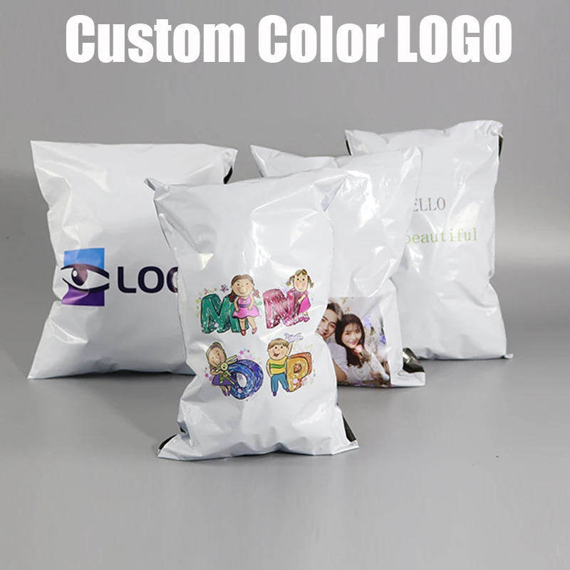 Multi-color Volledige Afdrukken Custom Logo Poly Mailer Kleding Mailing Verzending Verpakking Tassen Polymailer