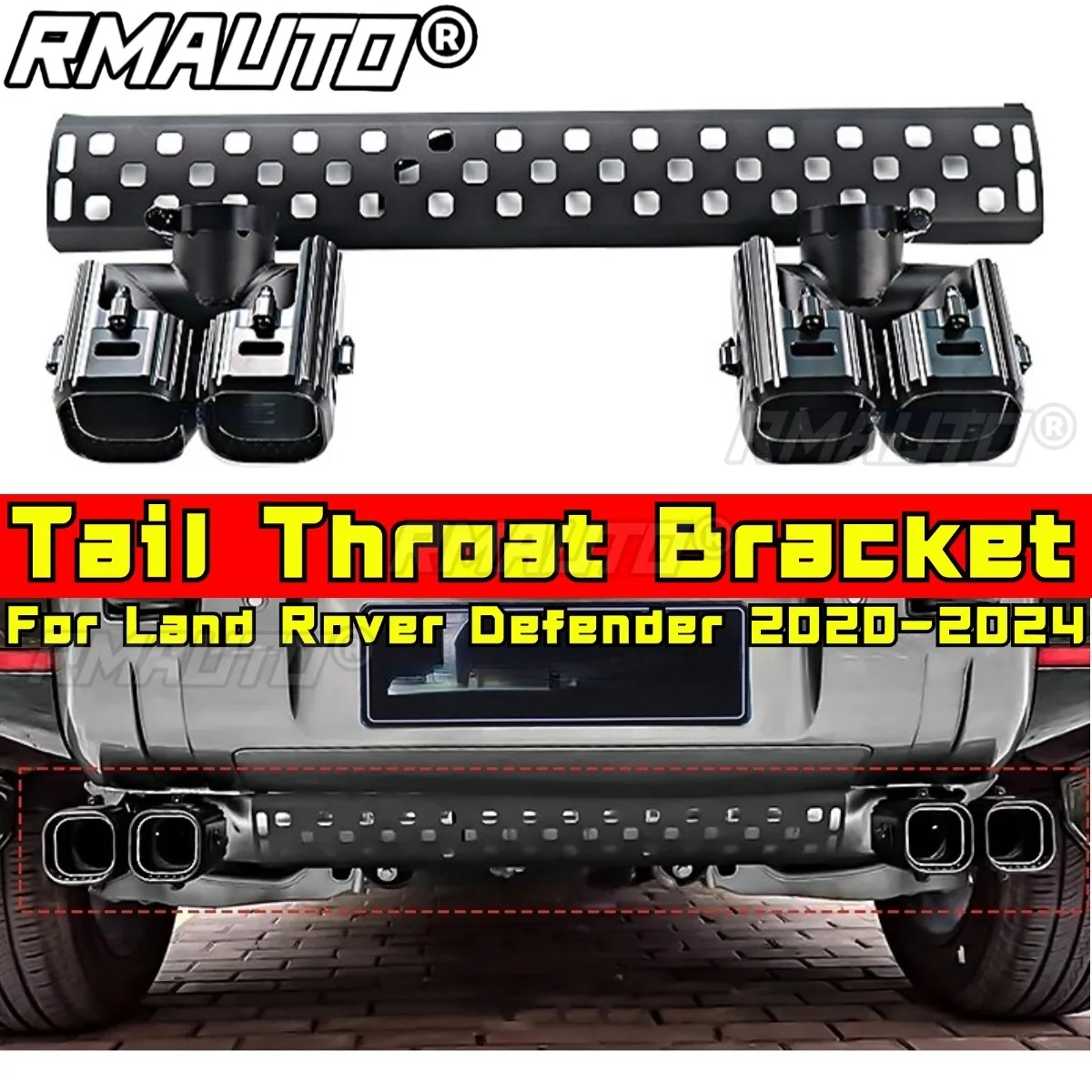 

Для Land Rover Defender 2020-2024 комплект подбородка, кронштейн для хвостового горла, автомобильный задний фонарь, крышка лампы, автомобильные аксессуары