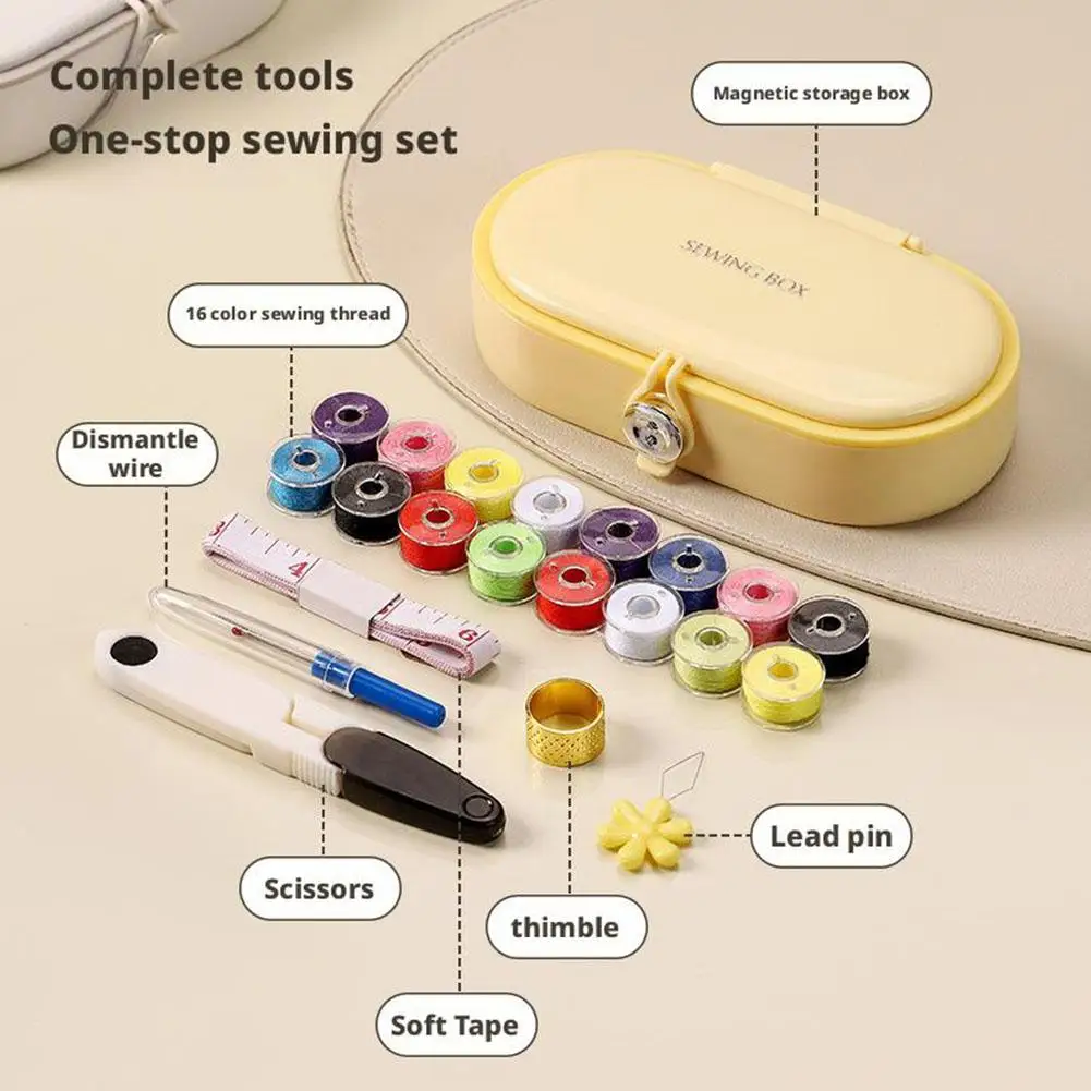 Picture 5: Magnetic Sewing Kit Needle and Thread Box Double-layer Practical Multifunctional Sewing Tool Needle and Thread Storage Box