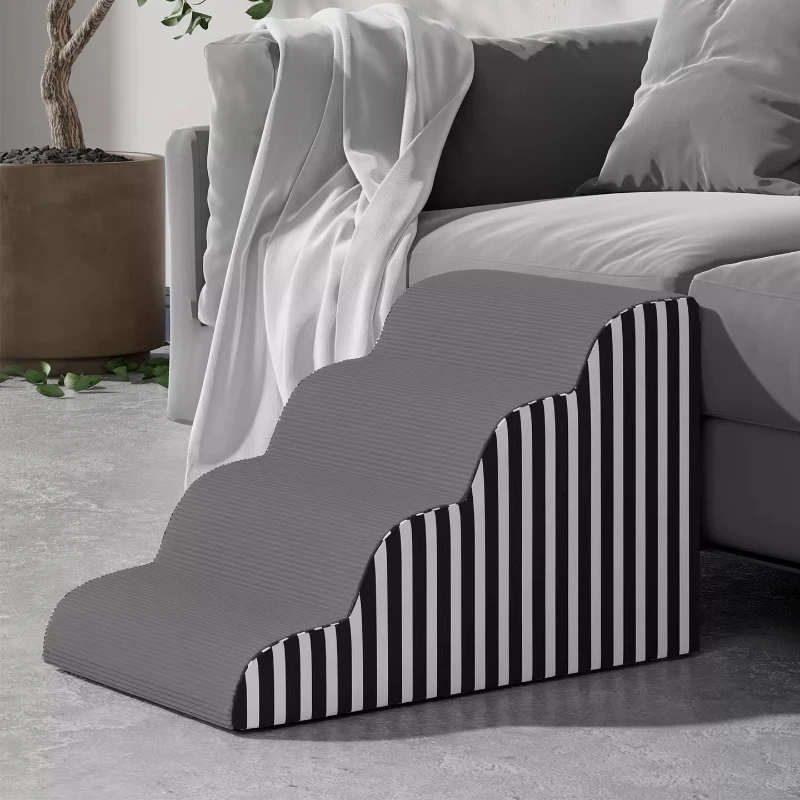 خطوات الحيوانات الأليفة للكلاب الصغيرة إسفنجة مرنة للغاية سلالم للكلاب غير قابلة للانزلاق منحدر الحيوانات الأليفة سلم جرو محمول للوصول إلى الأريكة والسيارة #2