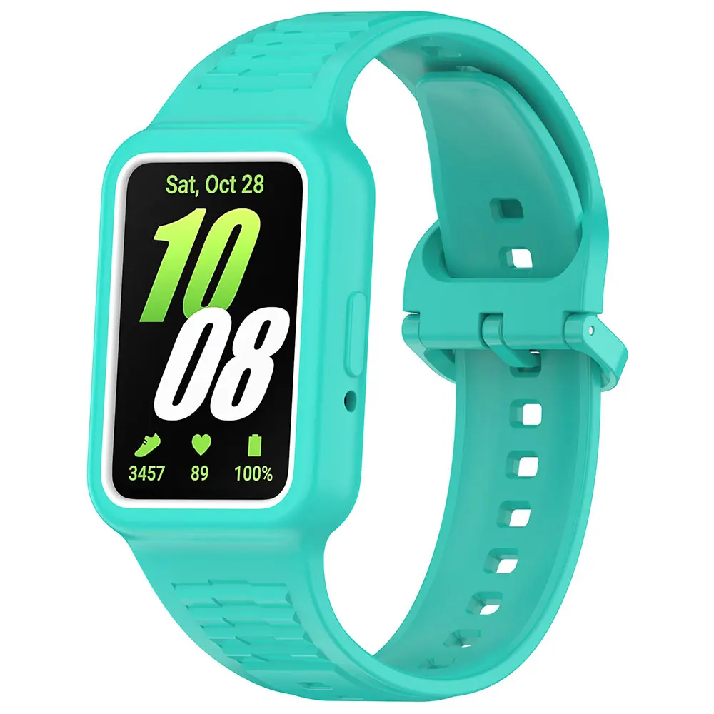 Watch Strap + Protective Case For Samsung Galaxy Fit 3 / Huawei Band 8 9 NFC Wrist Band Bracelet Silicone SmartWatch Watchband