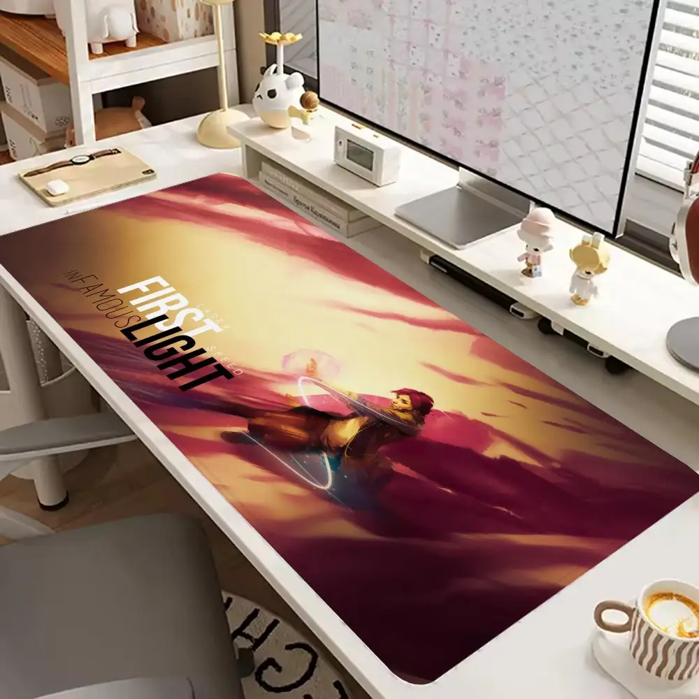 

I_Infamous S_Second S_Son Mouse Pad, Large Gaming Pad, Extended Desktop Pad Custom Anime Mouse Pad, Rubber Anti-Slip Desktop Pad