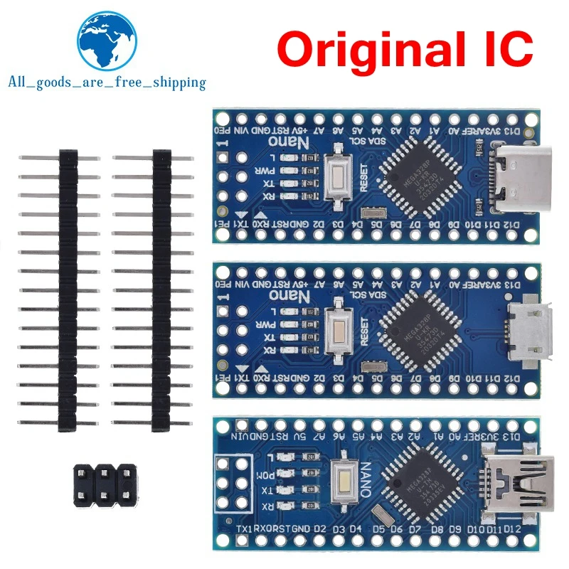 Type-C USB Nano 3.0 With Bootloader Compatible Nano 3.0 Controller For Arduino CH340 USB Driver 16Mhz Original IC ATMEGA328P