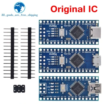 부트로더가 있는 C타입 USB 나노 3.0, 아두이노 CH340 USB 드라이버용 호환 나노 3.0 컨트롤러, 16Mhz 오리지널 IC ATMEGA328P