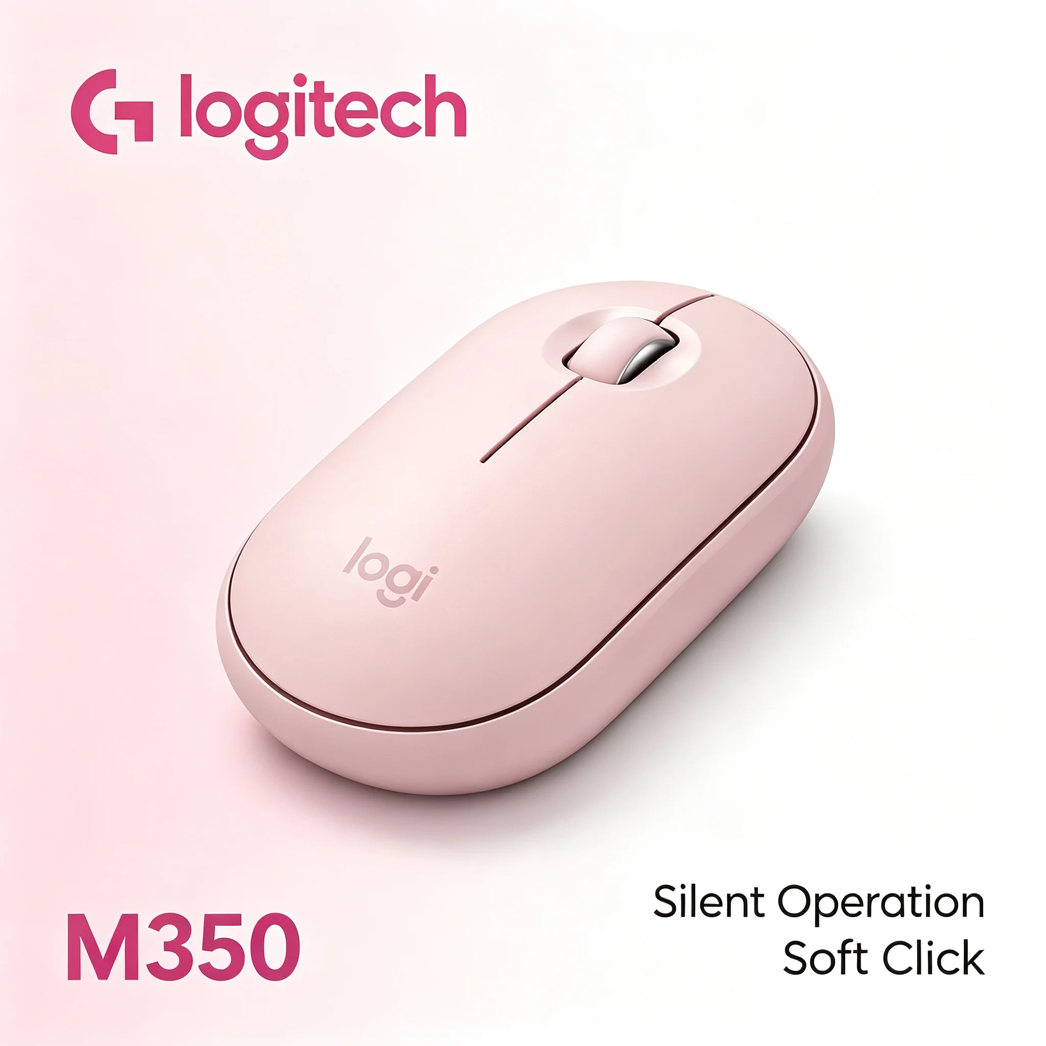 Logitech M350 Wireless Silent Mouse 2.4G Ergonomic Optical Mice Long Battery Life Plug and Play For Laptop PC Desktop