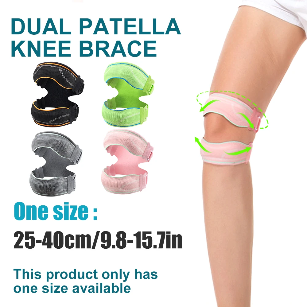 1/2PCS Knee Brace for Men Women, Patella Tendon Knee Strap with Gel Pad, Adjustable Knee Support for Workouts, Running, Training