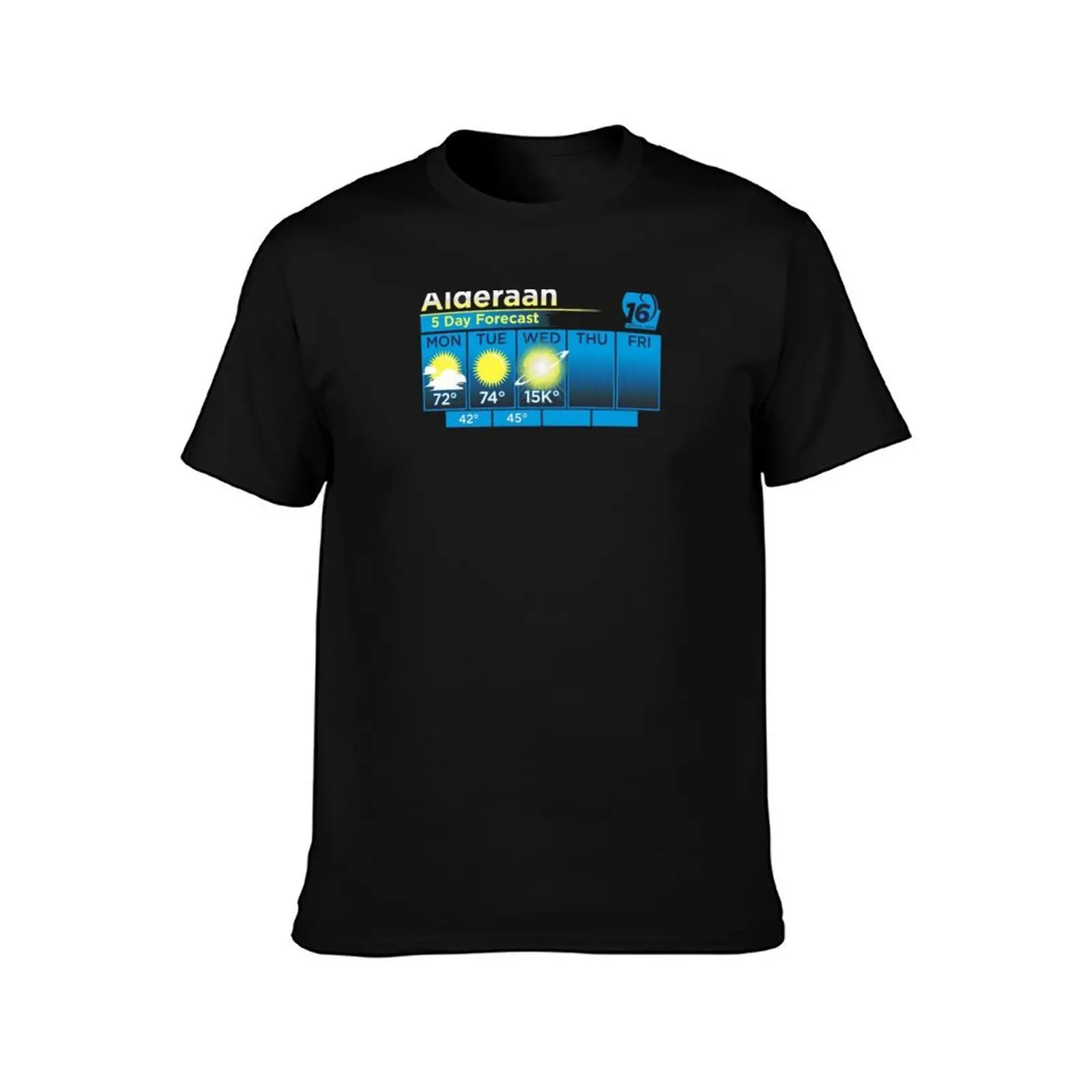 ALDERAAN 5 DAY FORECAST T-Shirt Casual Light Summer Short Sleeve Top