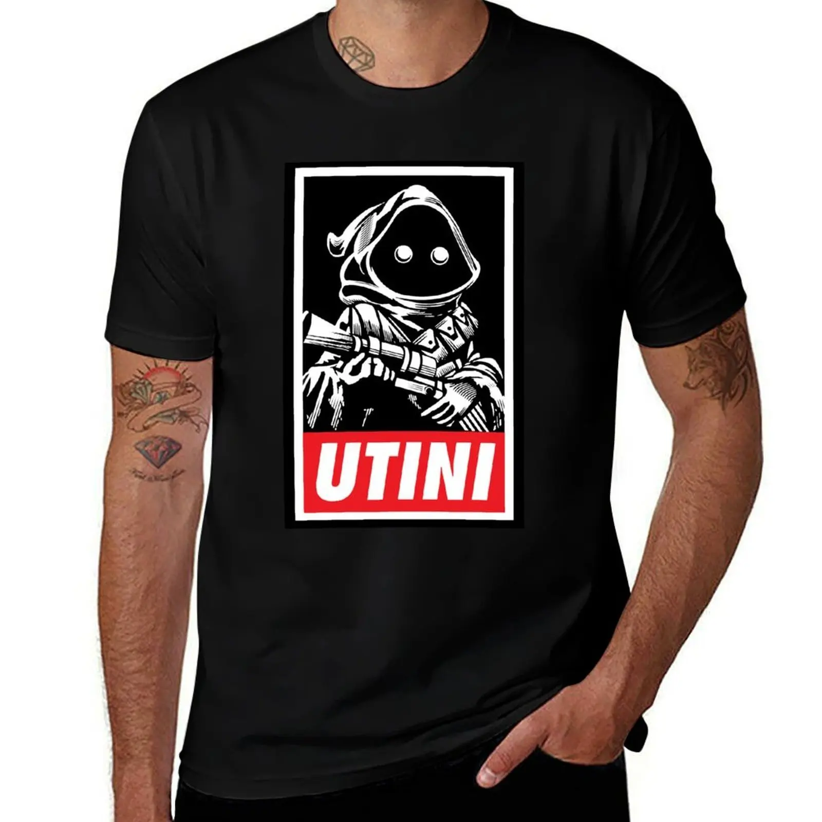 UTINI JAWA T-Shirt Plus Size Basic Cotton T-Shirt