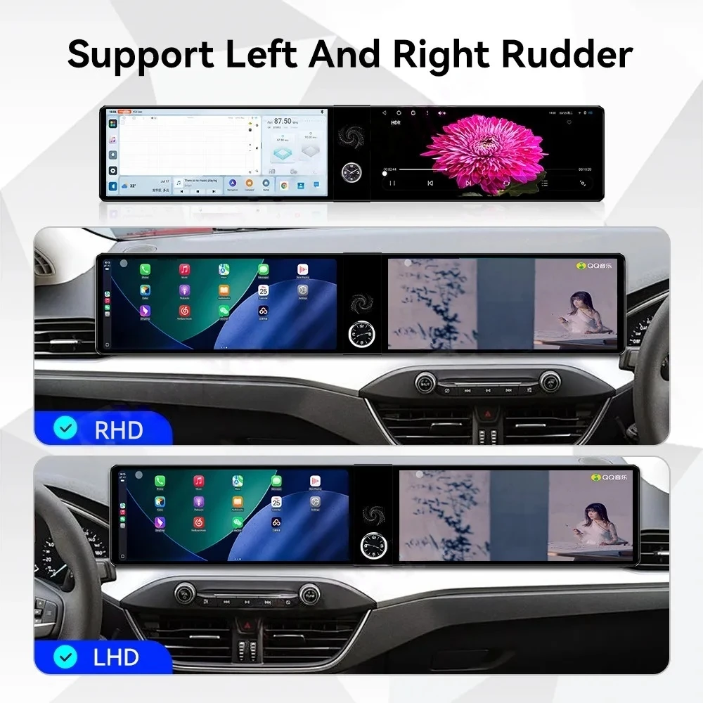 المزدوج 12.3 "CarPlay السيارات أندرويد 14 راديو السيارة لفورد فوكس 2019 2020 2021 2022 شاشة الوسائط المتعددة مشغل ستيريو GPS رئيس وحدة