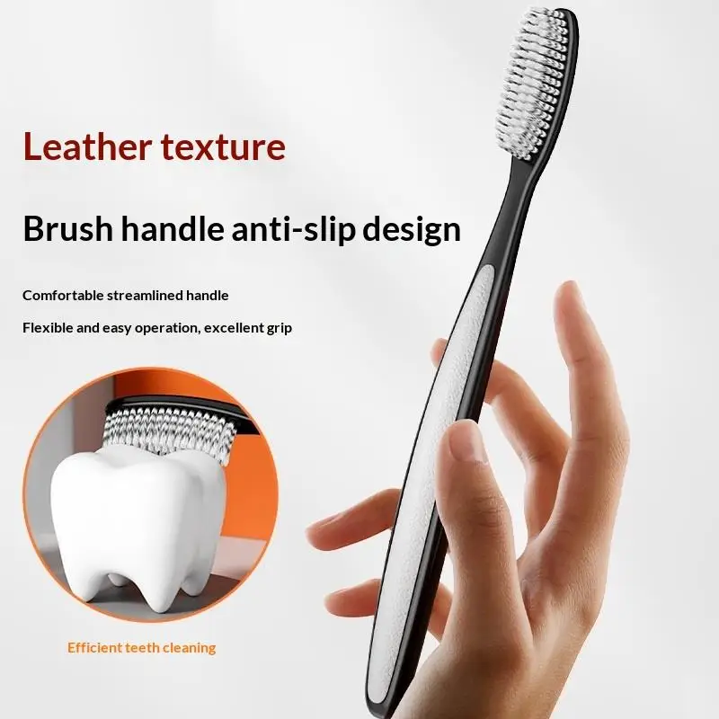*1/3/4 PCS Black White And Gray High End Color Combination Pack Long Large Head Toothbrush Hard Deep Cleaning For Adults