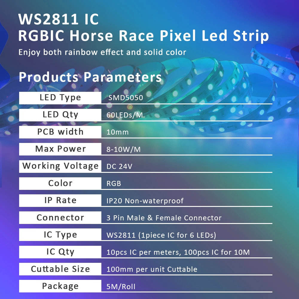 Tira de luces LED WS2811, cinta flexible de 24V, 5M, 10M, 15M, 20M, Wifi inteligente, Alexa, Control por voz, direccionable, 5050