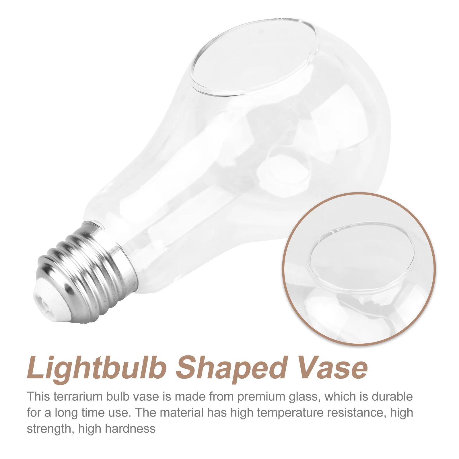 

2Pcs Succulent Glass Hydroponic Vase Light Bulb Shape Hanging Flower Arrangement Vase Home Decor Creative Ornament