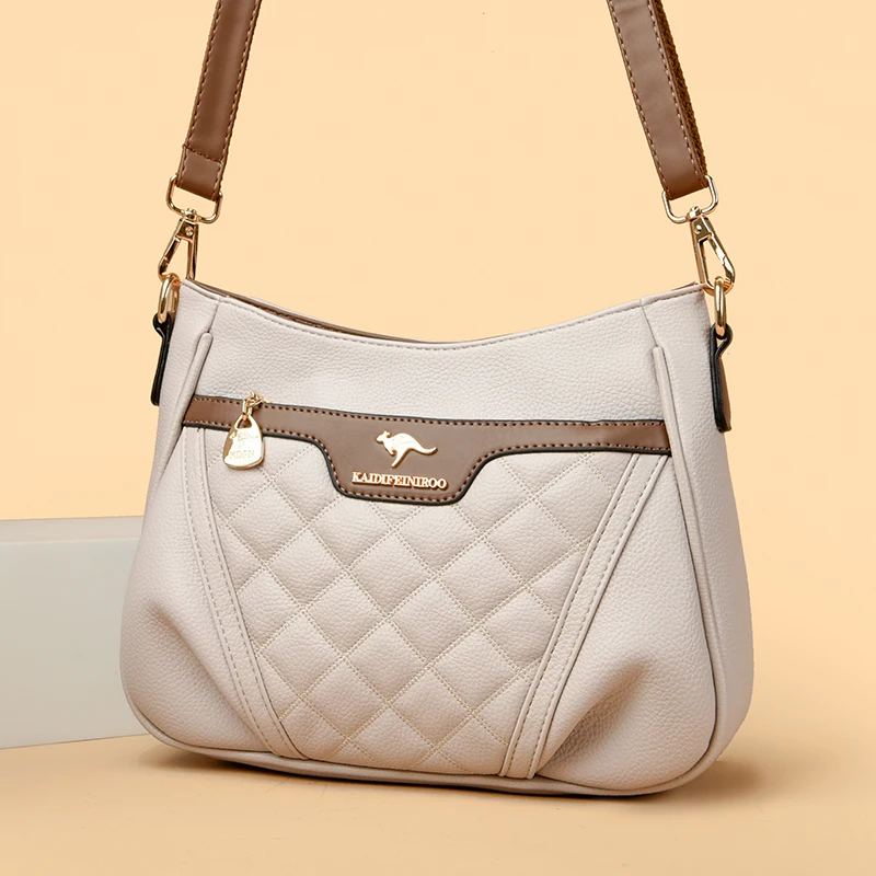 

2025 Новая женская сумка высокого качества из мягкой кожи, трендовая дизайнерская женская сумка через плечо, кошелек для отдыха, товары класса люкс, основная сумка