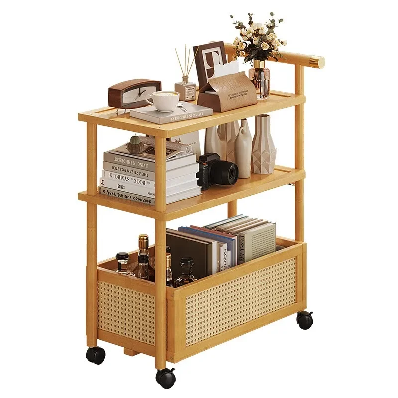 

2025 New Sofa Edge Table Movable Multi-layer Simple Coffee Table Home Living Room Small Cart Bedroom Bedside Storage Bookshelf