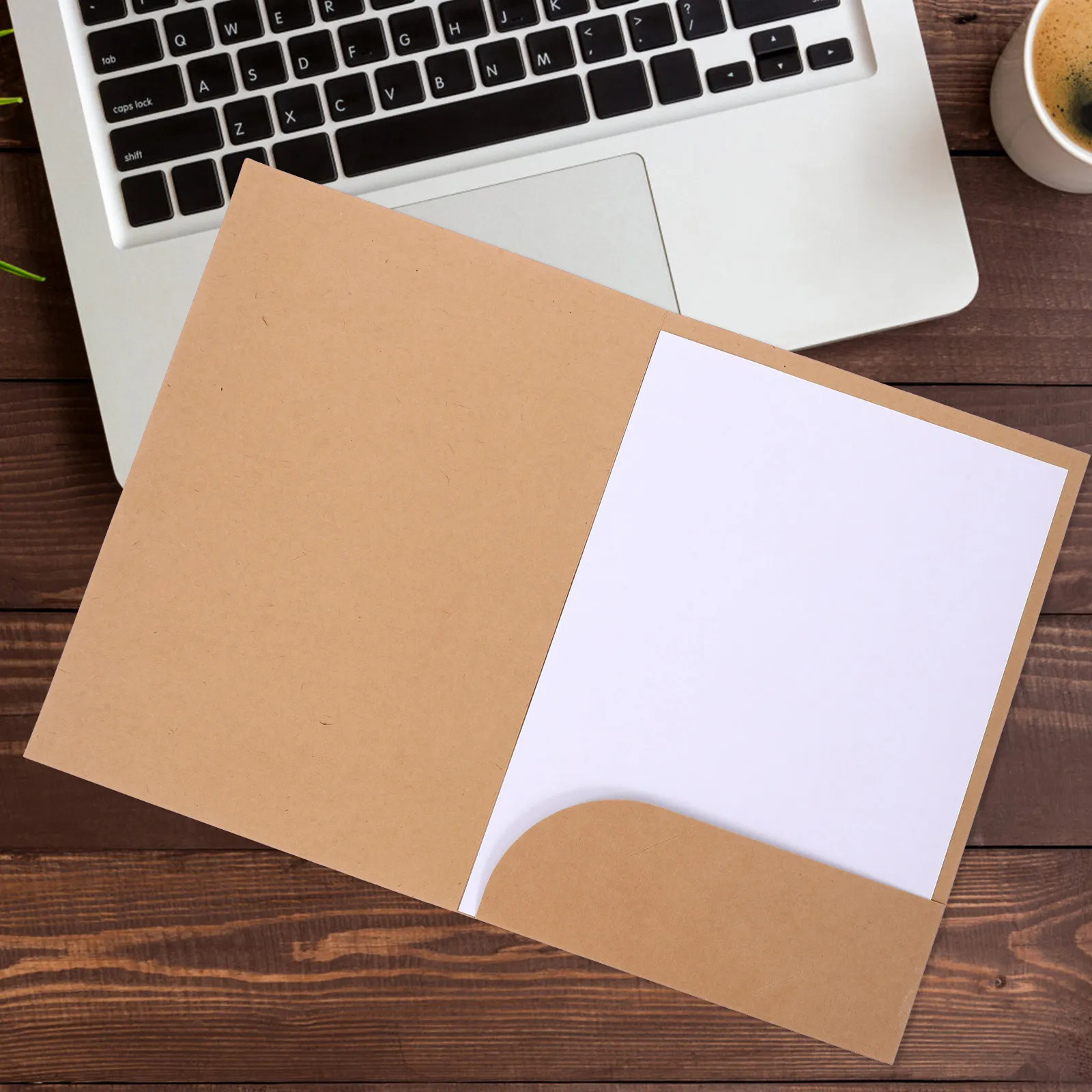 

10Pcs A4 File Organizer Paper Document Folder Single Slot Kraft Material Not Easy to Deform Simple Design for Office School Home