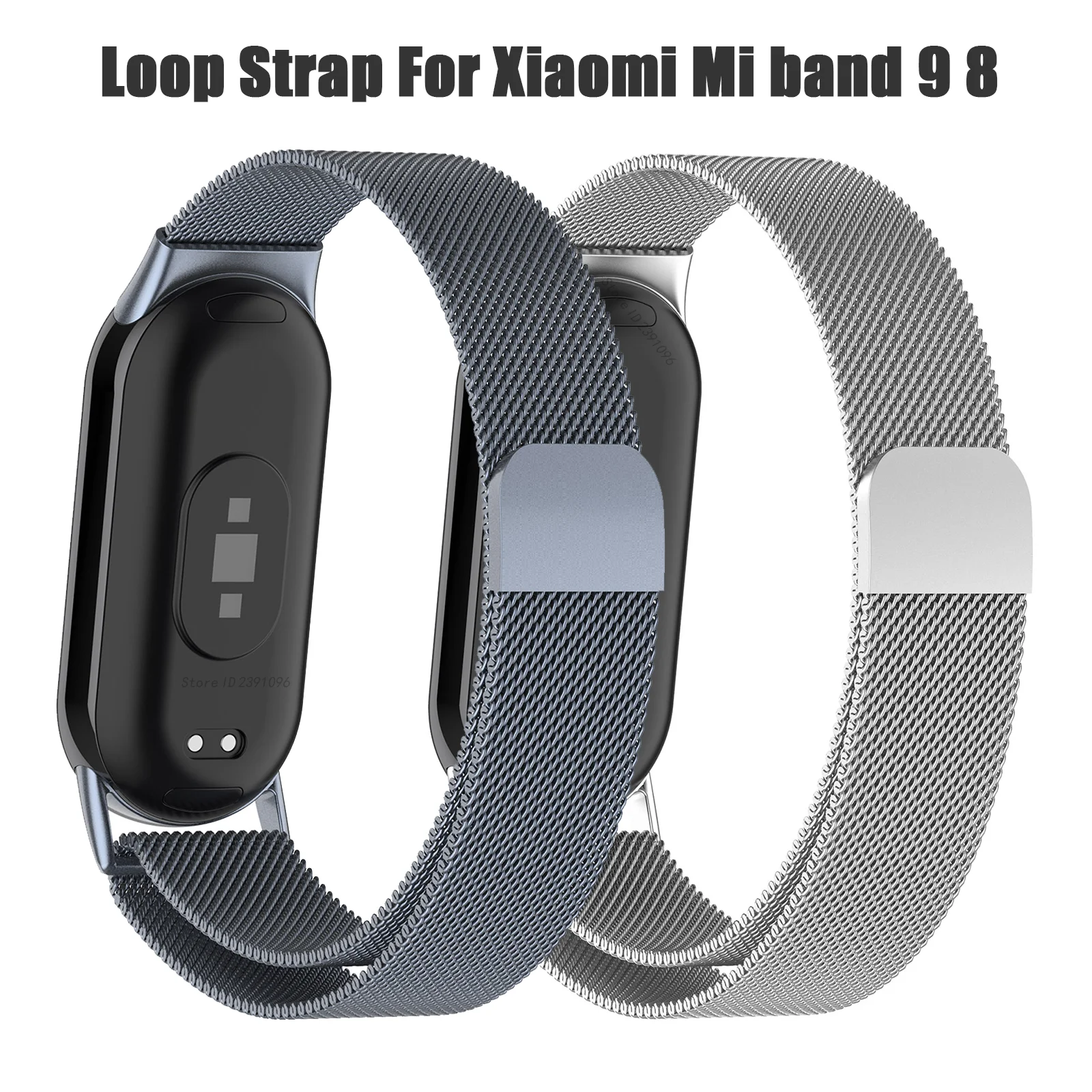 Bracelet de sport à boucle milanaise pour Xiaomi Mi Band 9, bracelet de montre intelligente,