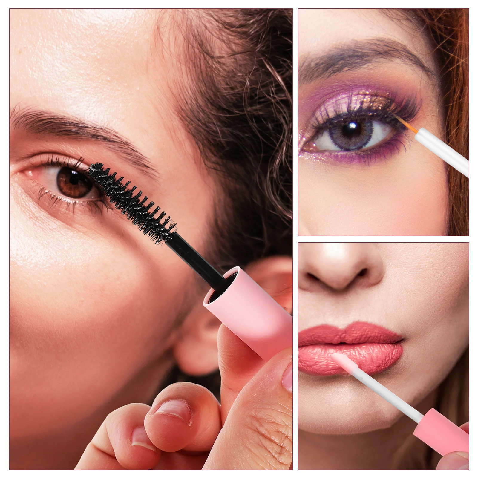 6Pcs Reusable Empty Eyelash Tubes Mascara Containers with Wand Refillable Travel Bottles for Makeup Application