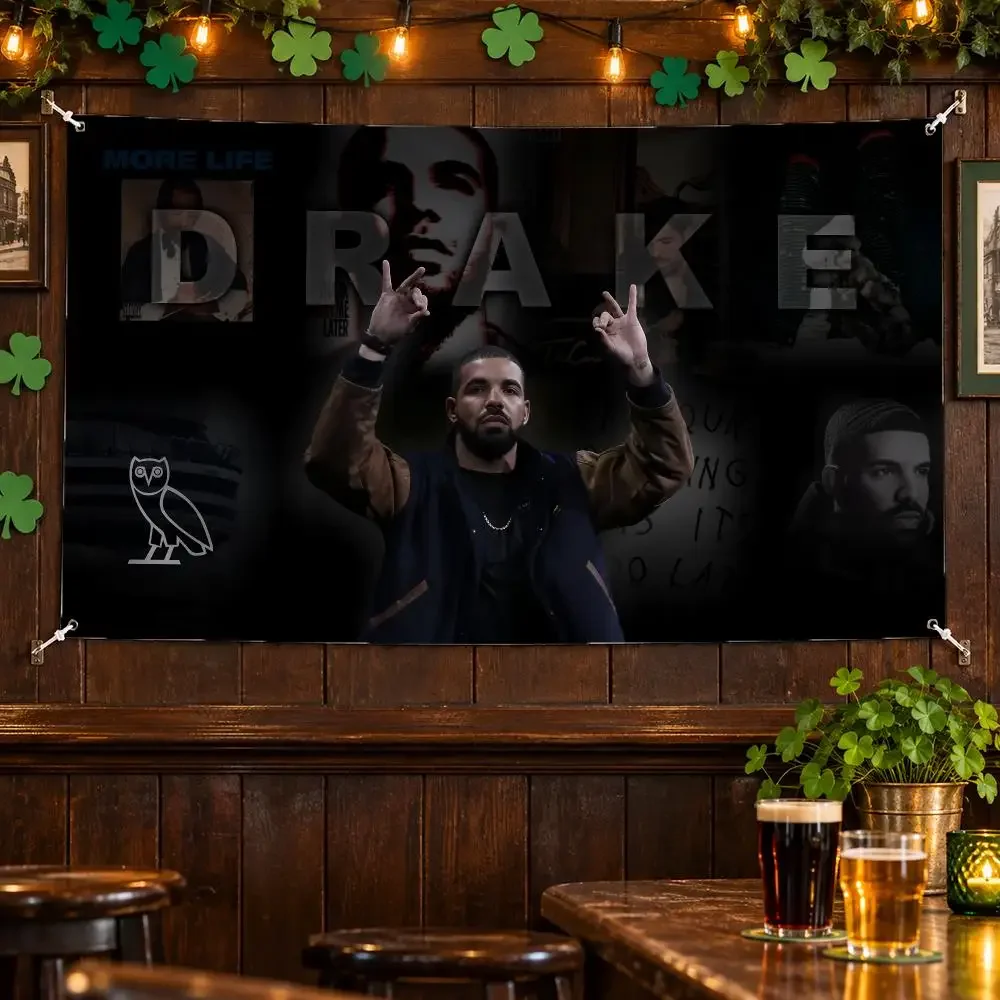 Drake Flags No Hem Banner Anti Fade Washable Home Wall Decor Multi Sizes