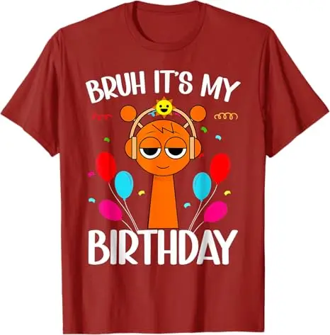 Sprunki Kindergeburtstags-T-Shirt |   Modisches T-Shirt „It's My Birthday Saying“, kurzärmelig, grafisches Outfit, Sons Nephew B-Day-Geschenke