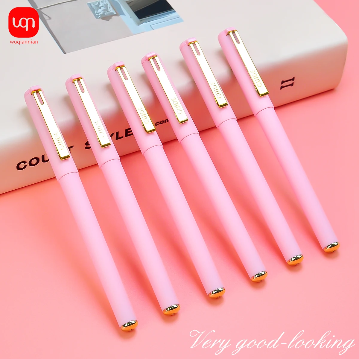 

WQN-3/6/12PCS Pink Gel Pen, Aesthetic Pen Pink Ink Quick Drying, 0.7mm, Smooth Writing, Suitable for Diary School Office Supplie