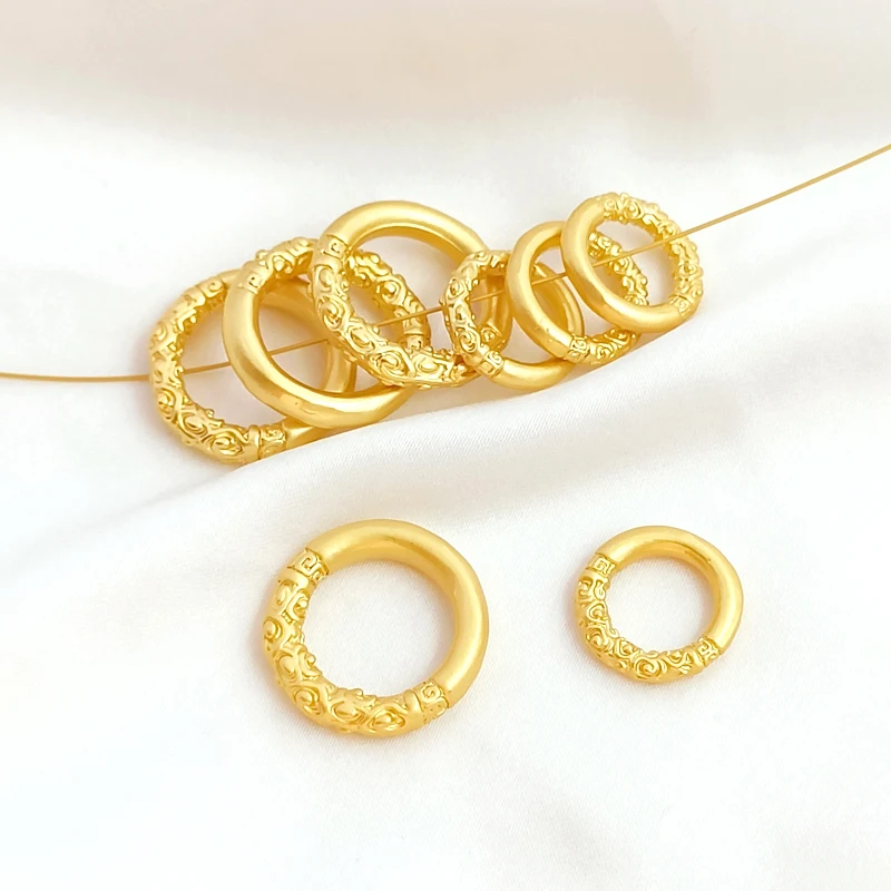 4 pieces  Retro gold plated 13*18mm ring  DIY  Make jewelry and find rope woven connecting ring  Accessory materials