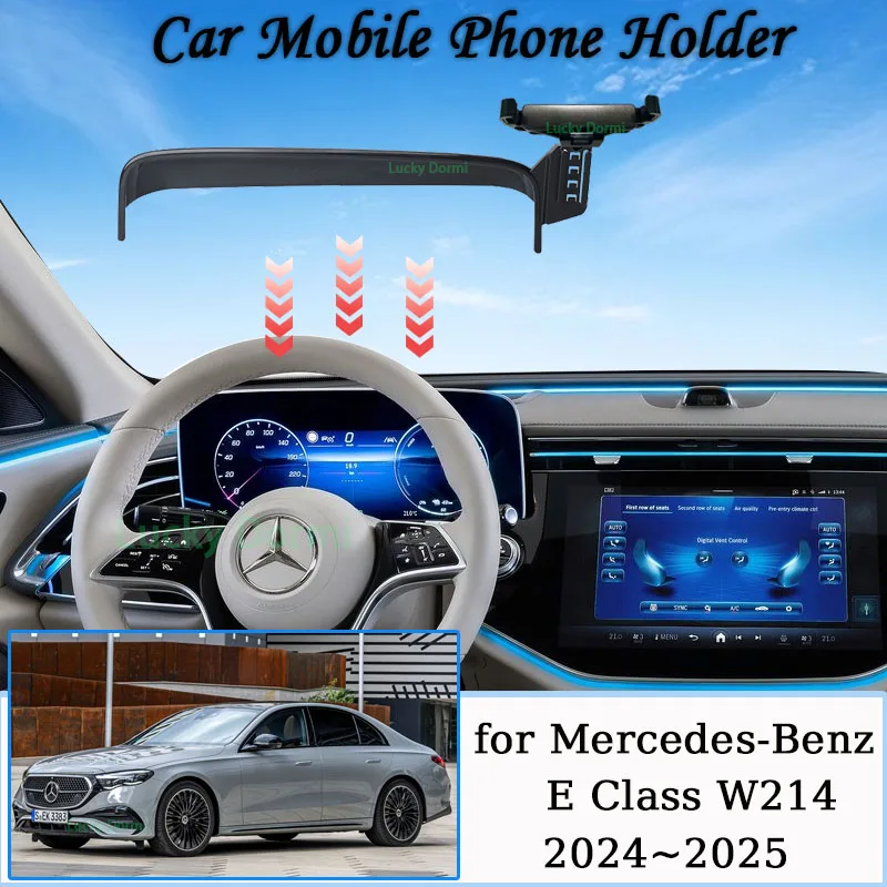 

For Mercedes-Benz E Class W214 2024 2025 Car Mobile Phone Holder Magnetic MagSafe Mount Screen Bracket Gravity Stand Accessories