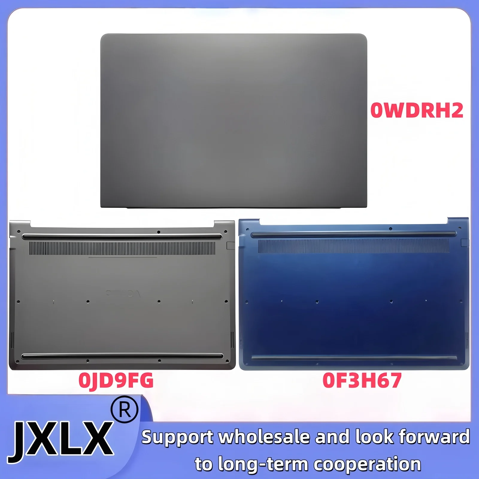 

JXLX® New for Dell Vostro 15 5568 V5568 P62F Laptop LCD Back Cover Top Case 0WDRH2/Bottom Base Cover Lower Case 0JD9FG 0F3H67