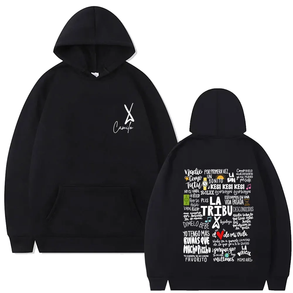 

Singer Camilo La Tribu Album Graphic Print Hoodie Men Women Vintage Casual Sweatshirt Men's Fashion Oversized Pullover Hoodies