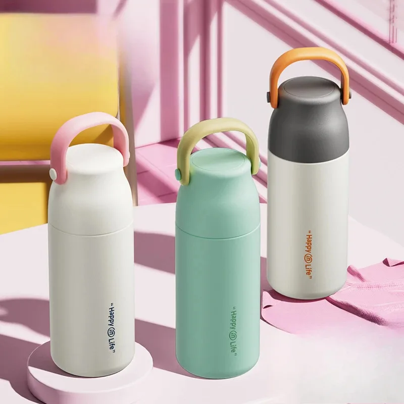 

New 500ml 316 Stainless Steel Insulated Bottle For Students Portable Handheld Tea and Water Cup Sports Thermos Water Bottle