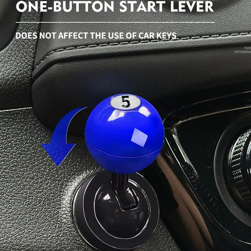 Car Start Button Rocker Lever Engine Start Stop Button One-Touch Button Start Joystick Auto Ignition Button Cover Accessories