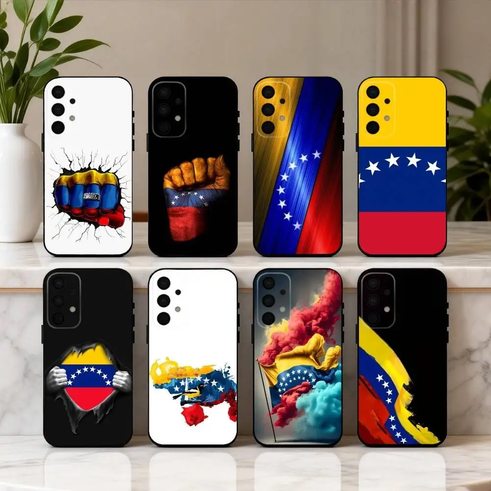 

V-Venezuela-A F-Flag-G Phone Case For Samsung Galaxy A73,A72,A71,A70,A53,A52,A51,Soft Silicone Black Cover