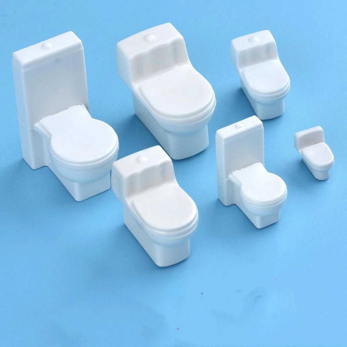 10pc 1/20 1/25 1/30 1/50 scale Bathroom Toilet Closestool Dollhouse Furniture Ornament Model Building Interior Scene Accessories