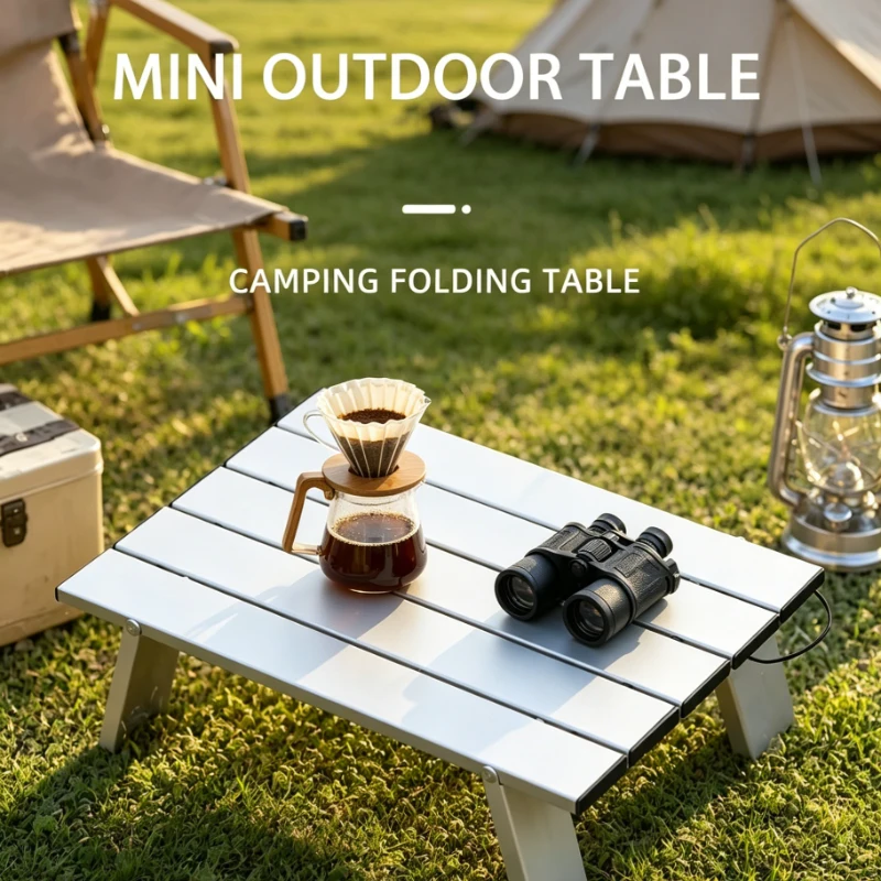 

2PCS Portable Folding Outdoor Leisure Table, Wear-resistant Roll Up Desktop, Practical Furniture for Camping Gathering Fishing
