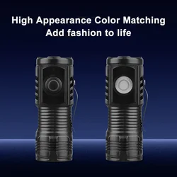 Rechargeable Outdoor Flashlight Portable Strong Light Waterproof Torch for Camping Walking Portable Lighting Lamp