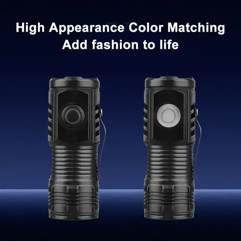 Rechargeable Outdoor Flashlight Portable Strong Light Waterproof Torch for Camping Walking Portable Lighting Lamp