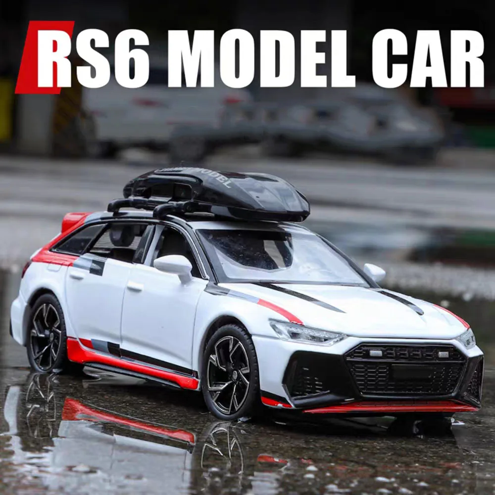 

1:32 AUDI RS6 модели автомобилей игрушки из сплава литые двери открытые миниатюрные транспортные средства со световой музыкой игрушечный автомобиль для детей коллекция подарков