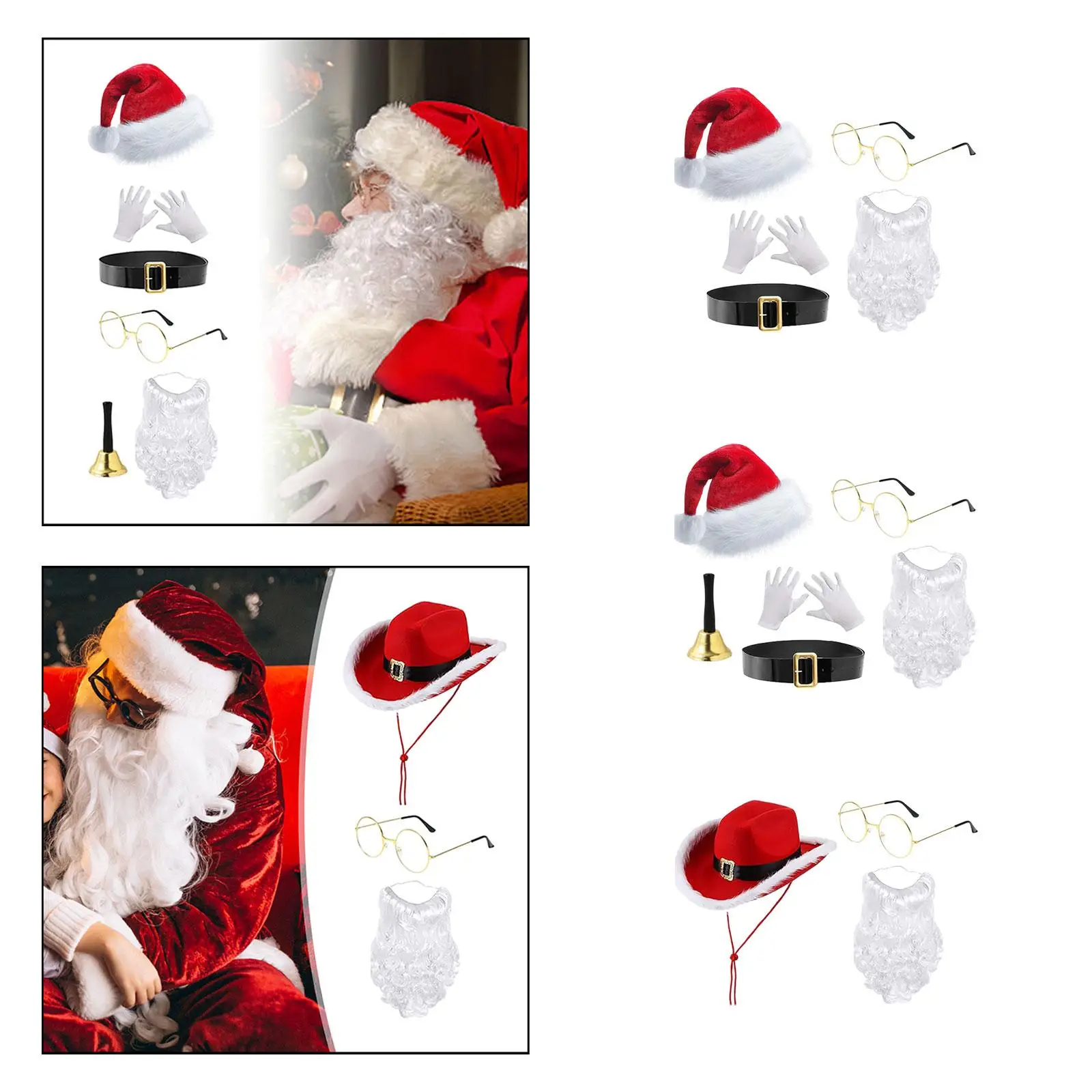 Christmas Santa Claus Costume Accessory Portable Men Women Lightweight Creative