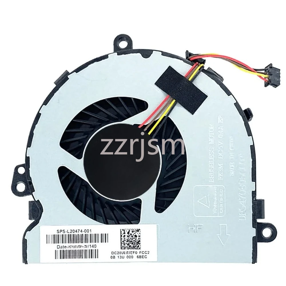 Replacement Cooling Fan for HP TPN-C125 C126 C130 C129 15-AC AY BW BD 15-BS BE BF AF 15-DB 15T-DS Laptop Series (4-Pin 4-Wire)
