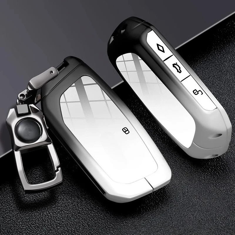 

NEW Metal Car Key Case Cover Shell Fob For BMW i7 X7 G07 LCI iX I20 X1 U11 7 Series G70 G09 XM U06 G81 M3 2023 Protector Keyless