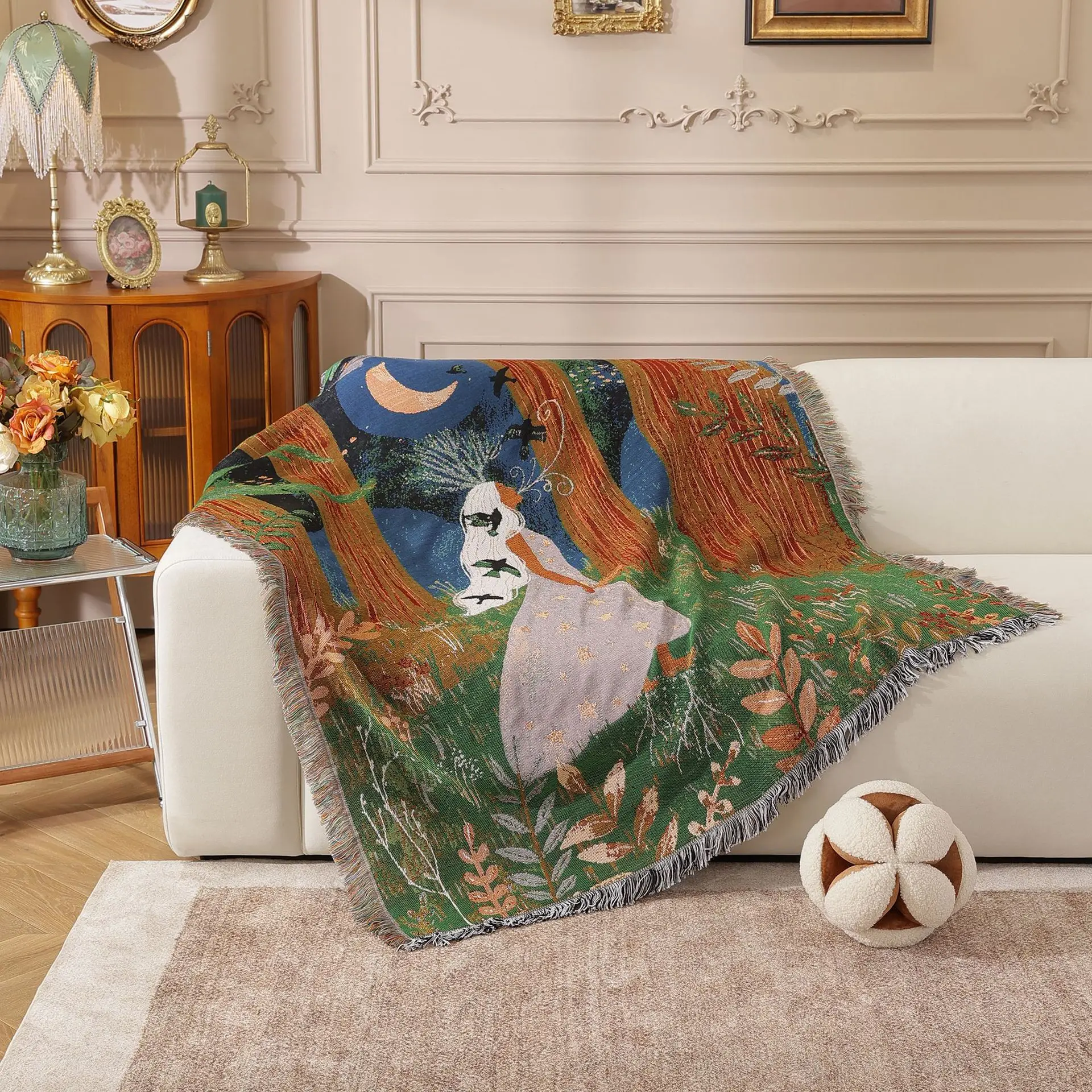 

Декоративное одеяло для дивана в богемном стиле, одеяло для кемпинга, пылезащитная ткань, одеяло для обеденного перерыва, чехол для кондиционера, полотенце